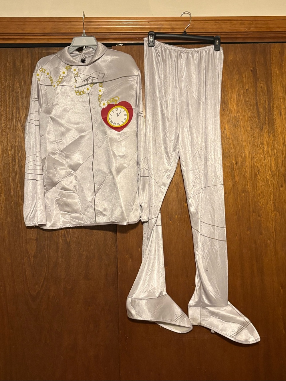 Men's Silver White Rabbit Costume Shirt and Pants Set